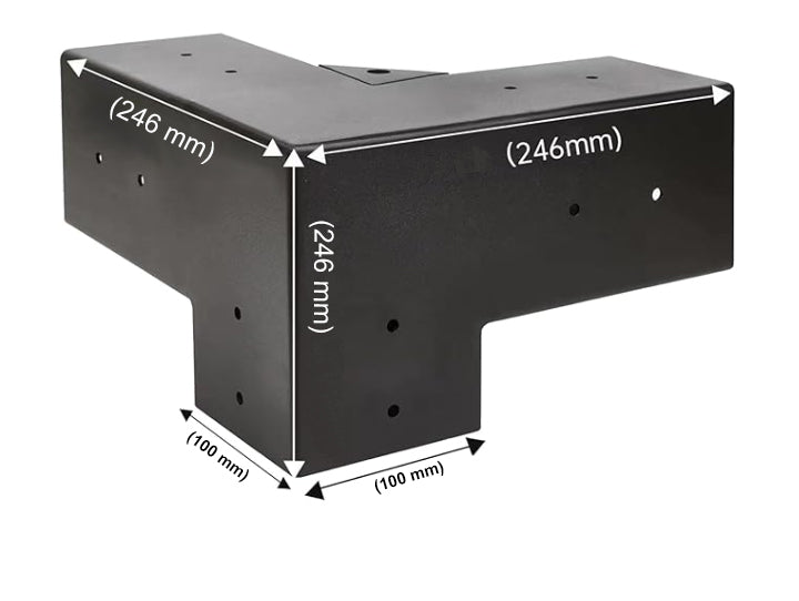 KIT DE 4 ESQUINEROS PÉRGOLAS Y TERRAZAS PARA PILARES DE MADERA 4X4 95X95MM