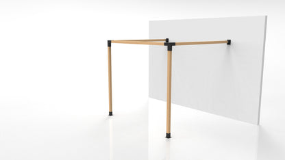 KIT DE PÉRGOLAS Y TERRAZAS MURALLA PILARES DE MADERA  4"X4" (95X95MM)
