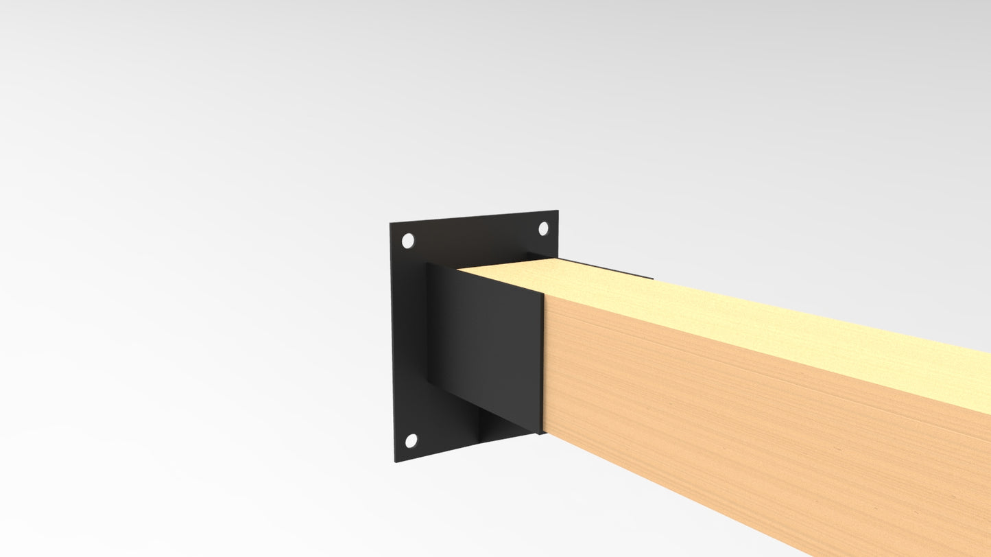 KIT DE PÉRGOLAS Y TERRAZAS MURALLA PILARES DE MADERA  4"X4" (95X95MM)
