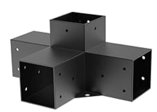 UNION TIPO T PÉRGOLAS Y TERRAZAS PARA PILARES DE MADERA 4X4 95X95MM